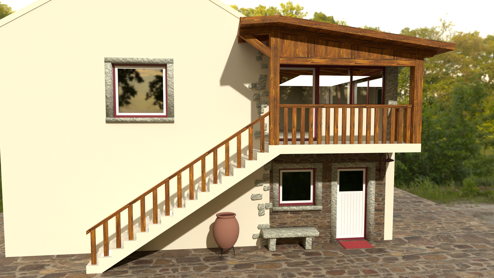 Render do alpendre
